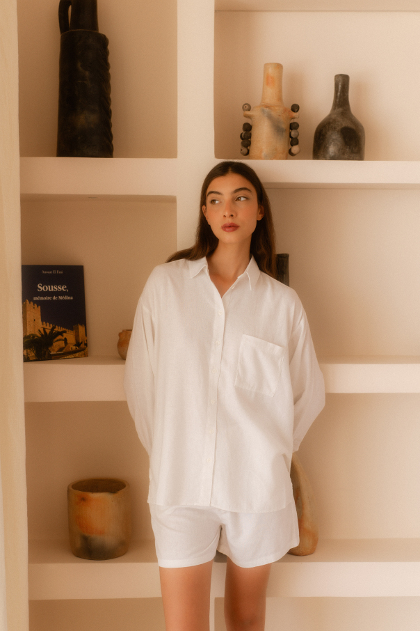 Set Short Sève Blanc vue 4